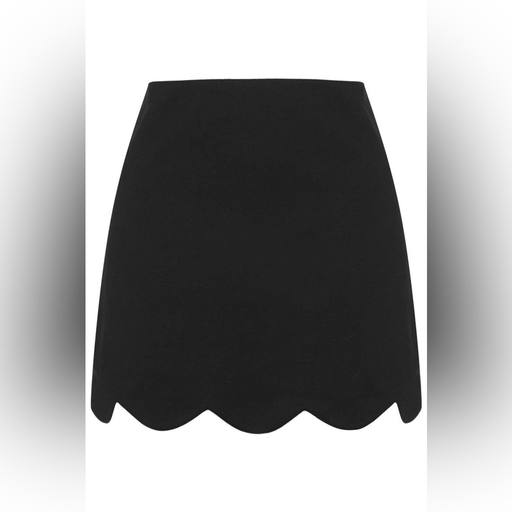 Topshop Scallop Hem Skirt
